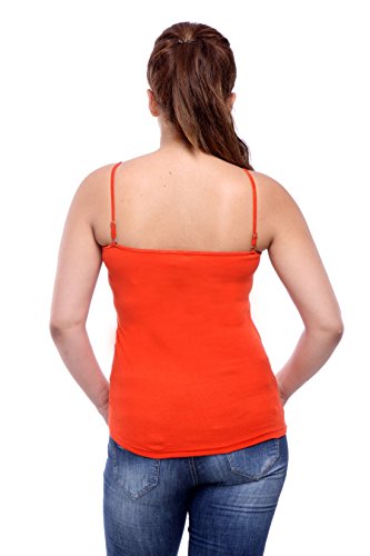 Image of Teemoods Women's Cotton Spaghetti Strap Camisole Slip - Adjustable Straps, Slim Fit, Soft Innerwear Tank Top for Layering & Everyday Comfort