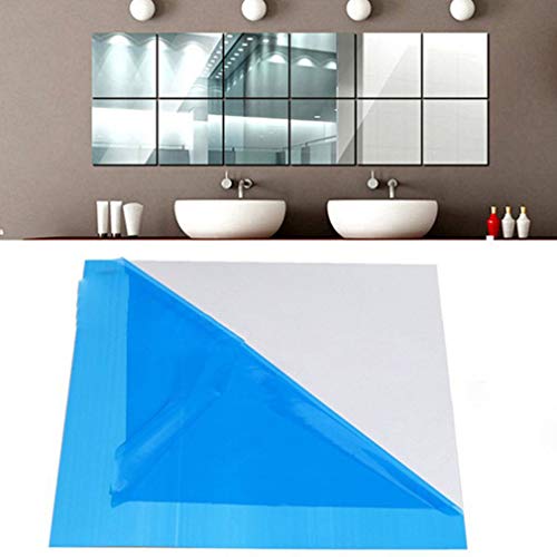 KinshopS Square Mirror Mirror Film Wall Stickers Adhesive Decoration