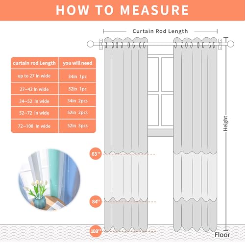 Image of XiDi Curtains for Girls Bedroom Kids Room Unicorn Princess Theme Home Decor 84 inches Length Blue Green Grey, W34 X L84 2 Panels