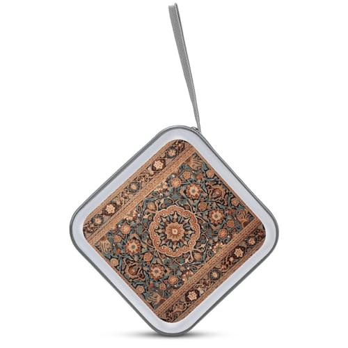 Estuche para CD y DVD de plástico duro organizador portátil de 40 discos estilo orientalista 4
