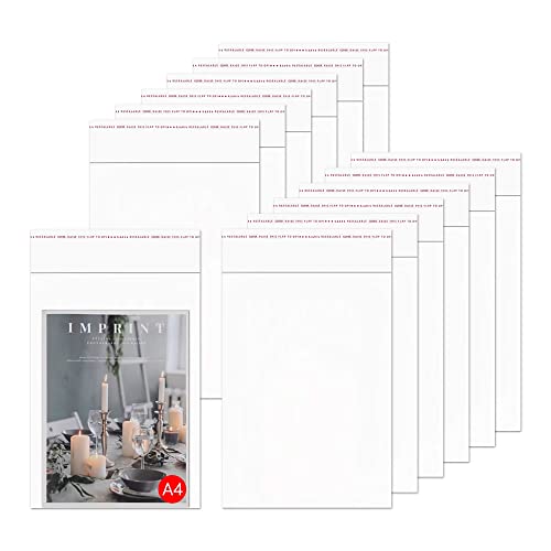 KnR Harmony Cellophane Bags Self Adhesive 10x13 200pcs Self Sealing Plastic Bags Resealable Clear Bags for Shirt Prints Magazines Crafts Storage Packaging 14 Sizes to Choose from