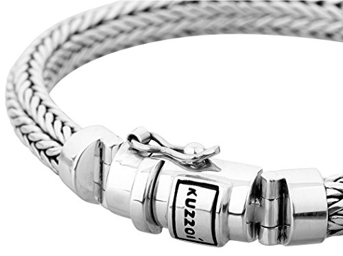 Kuzzoi Bracciale da uomo in argento massiccio