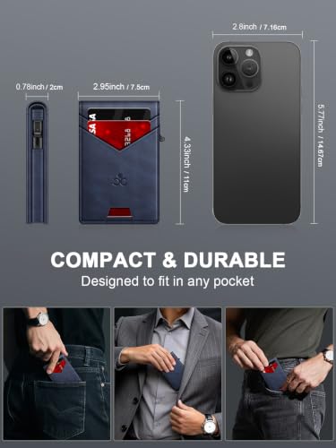Image of Wallet for Men RFID Blocking Minimalist Card Holder Wallet for 12-14 Cards