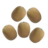 Uonlytech 5 Piezas Simulación de Kiwis Artificiales para Decoración Hogar Accesorios Fotografía Realistas Adornos para Resistentes y Color Vivos