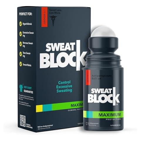 SweatBlock Antiperspirant Roll-on - Maximum Clinical Strength Antiperspirant Cover