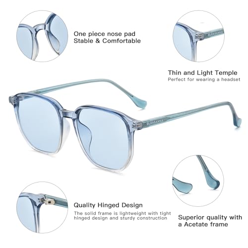 Image of 99.9% Blue Light Blocking Glasses For Men Women Anti-Fatigue Computer Gaming Sleep Glasses Reduce Eye Strain
