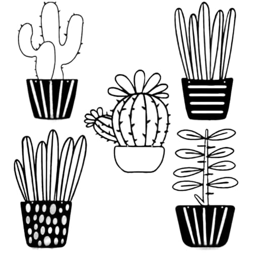 Art mural de cactus en métal chic : sublimez votre salon moderne - 2