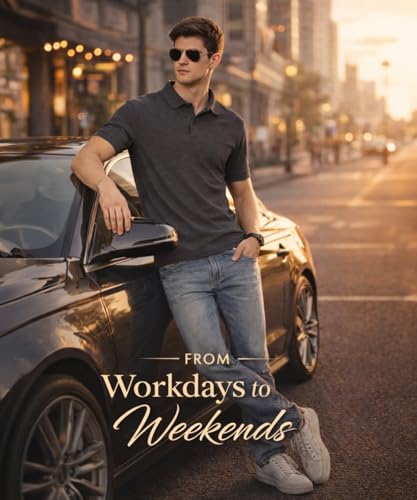 Image of AWG ALL WEATHER GEAR Men's Cotton Blend Polo T-Shirt | Plain Regular Fit | Soft Breathable Fabric | Casual & Formal Wear | Half Sleeve | Collared T-Shirt | Mens Tshirts | Tees for Man