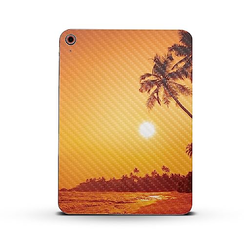 Image of MightySkins Carbon Fiber Skin Compatible with Apple iPad 10.9 inch 10th Gen (2022) Full Wrap Kit - Sunset Dreams | Protective, Durable Textured Carbon Fiber Finish | Easy to Apply | Made in The USA