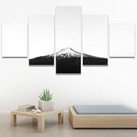 SIGNWIN 5 Panel Canvas Wall Art Monochromatic Mountains for Home Decorations Ready to Hang - 60