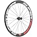 Superteam Carbon Fiber Road Bike Wheels 700C Clincher Wheelset 50mm Matte 23 Width (Red and White Decal)