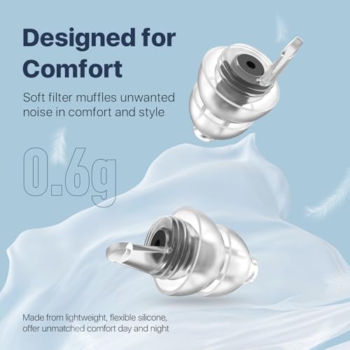 Image of Ear Plugs for Sleeping 2 Pairs, Ultra-Comfy Reusable Small Earplugs for Sleep, Travel, Focus, Side Sleepers, Snoring - 27 dB Soundproof Noise Cancelling Silicone Hearing Protection