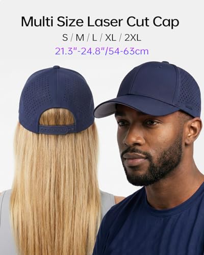 Image of Zylioo Oversize XXL Baseball Mesh Cap,Extra Large Laser Cut Cap,L M S Trucker Hat,Quick Dry Summer Cooling Golf Cap