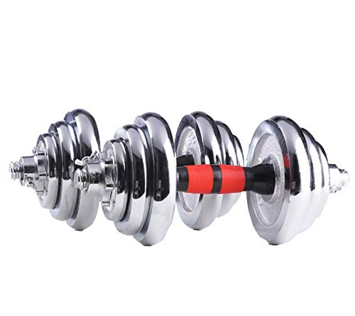 click2go Cast Iron Adjustable Dumbbell Barbell Set (110LB/66LB/44LB), Weight with Connecting Rod 2 in 1 Home Body Workout Exercise Equipment for Men and Woman…