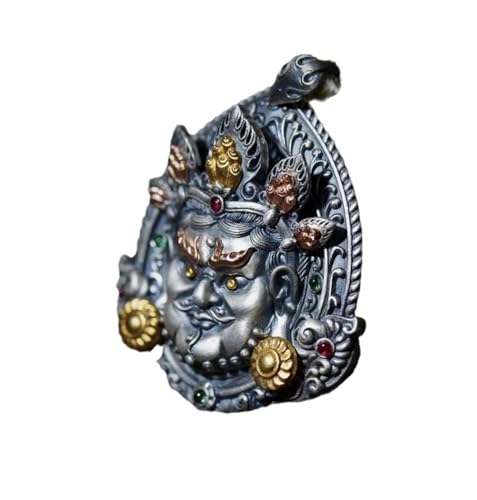 Tibetan style Buddha pendant brand, handmade retro accessories, silver pendant, necklace