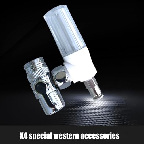 Mundspüler, nicht elektrisch, Munddusche mit Wasserhahn, nicht elektrisch, oraler Irrigator mit 6 Düsen, zur Reinigung der Zähne, verstellbare Zahnpflege, Dusche und Zähne – Bild 8