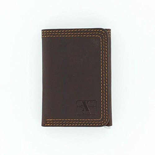 Nocona Unisex-Adult N6310802 Triple Stitch Basic Trifold Wallet Brown