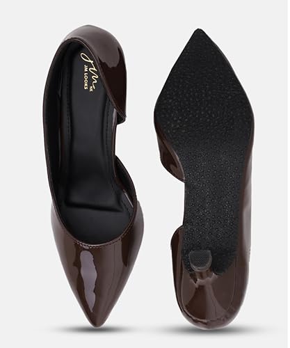 Image of JM LOOKS Women's Pointed Toe Kitten Heel Pumps Elegant Slip-On Dress Shoes for Wedding Party & Office