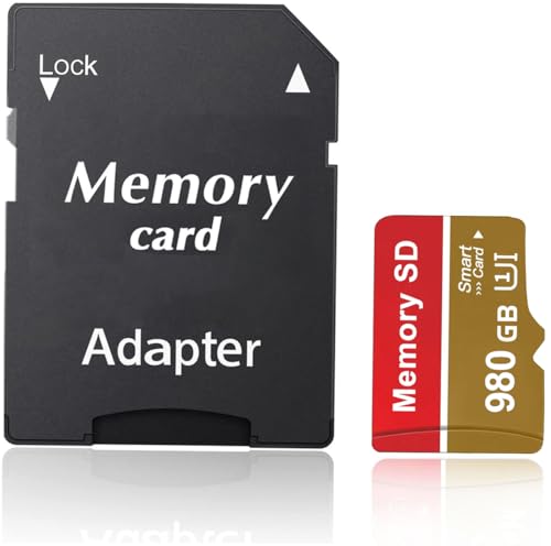 980GB SD Card Micro SD Card High-Speed Memory Card Reliable For Camera Micro SD Cards For 4k UHD Durable Memory Card Fast SD Cards