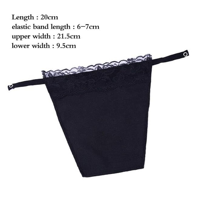 Image of Cotton Clip-on Mock Lace Camisole for Women,Deep Neck Cleavage Cover Cami Secret