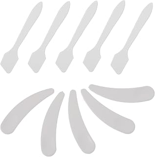 Mikinona Juego De 5 Herramientas De Belleza Espátula Para Crema Facial Cuchara Mezcladora Para El Cuidado De La Piel Tamaño Ideal Para Viajes 10 Unidades X 5