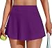 PINSPARK Tennis Skirts for Women Pleated High Waist Skirts Quick Dry Golf Skirts Skorts Workout Outfits Y2K Summer Workout Outfits,Purple Small