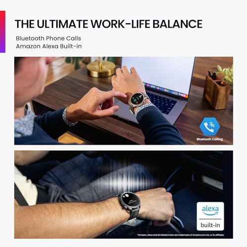 Image of Amazfit Balance Smart Watch for Men Women, Amazon Alexa Built-in, GPS, Bluetooth Calls, 14-Day Battery, Body Composition & Health Analysis, Fitness Tracker Smartwatch for Android iPhone(Renewed)