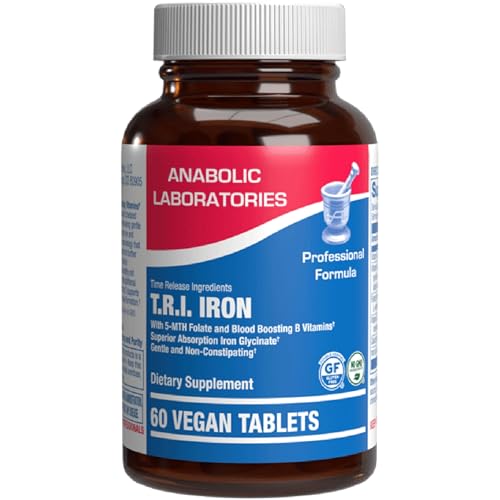 Slow Release Iron Supplement with Vitamin C - High Absorption Gentle Iron with Vitamin C for Women with Methyl B Complex for Maximum Benefits - Stomach Friendly Vegan & Made in The USA - 60 Servings
