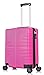 DK Luggage Carry-on 20” Cabin EasyJet, BA, Jet 2 Hard Shell Large Cabin Hand Luggage Approved Suitcase 4 Wheel Spinner ABS30 Pink