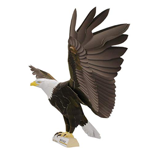 Aguia Cabeça Branca Miniatura Quebra Cabeça 3d Passaro Colagem Papercraft - HAS BRASIL