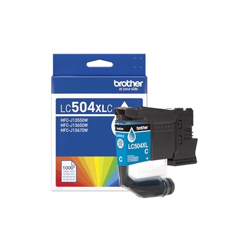 Cartouche d'encre cyan Brother LC504XLC pour imprimer de grands volumes sans changer de consommable