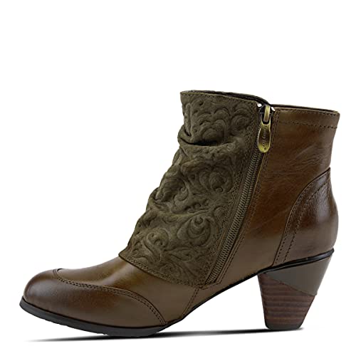 L’artiste By Spring Step Women's Belgard Ankle Bootie, Olive Green, 38 Eu/7.5-8 M Us #TOP1