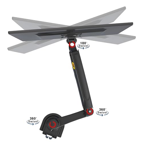 Image of SYGA NB H180 Dual Monitor Desk Mount, 22-27 Inches, 2-9 kg Load Capacity-Black