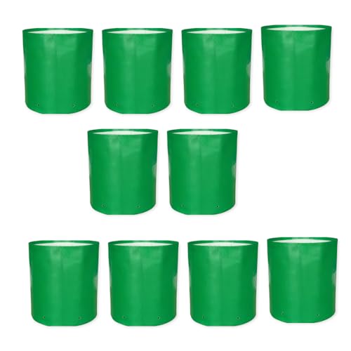Image of HDPE UV Treated 340 GSM Plant Growing Bags for Terrace Gardening Easy to Use 09 x 12 Inch - Pack of 10