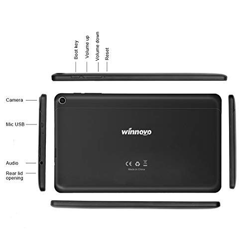 Winnovo 8 Pulgadas Tablet PC Android 8.1 M86 WiFi GPS Phablet Quad Core 16 GB ROM 1GB RAM Bluetooth Cámara Doble FM