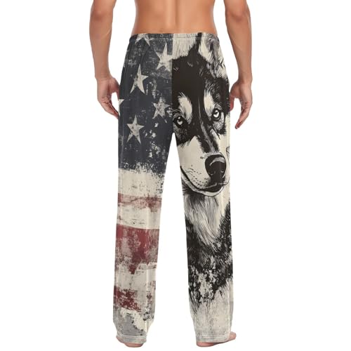 Mens Pajama Pants, Husky American Sleep Pjs Bottom for Men, Lounge Pant with Pockets S2