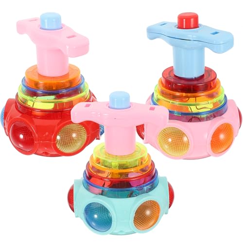 3Er Set Led Musik Kreisel Spielzeug：Kindergeburtstag Mitgebsel Leuchtende...