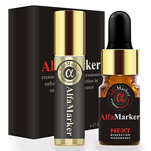 Alfamarker para hombres - Feromona Colonia para hombres - Perfume de aceite de feromonas para hombres (5 ml de gotero + 5 ml de roll&oacute;n)