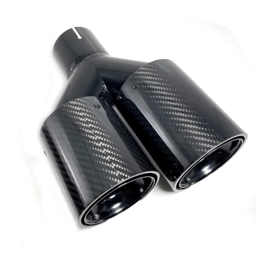 Tubo de escape para coche universal tipo Y con silenciadores de carbono ID 51 3