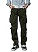 Men's Hiking Cargo Work Pants, 8 Pockets, Relax Fit Casual Military Army Combat Tactical Trousers Army Green 36