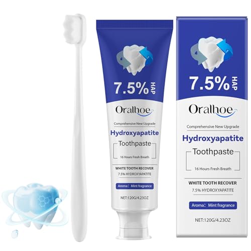 Idrossiapatite Dentifricio, Hydroxyapatite Toothpaste, Whitening Toothpaste, dello smalto senza fluoro e il sollievo dalla sensibilità, Per La Pulizia Profonda, Promuove Denti e Gengive Sani
