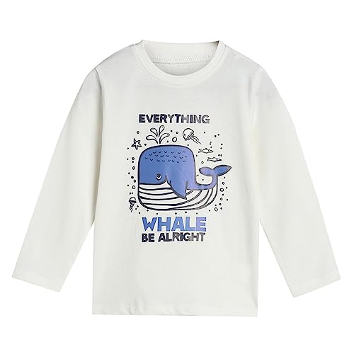 Image of miniklub Infant Boys White Typography Printed Cotton T-Shirt