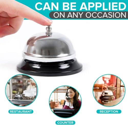 Reception Call Bell Stainless Steel Hand Held Desk Service Bell Attention Call Ringer Counter Bell for Hotels Schools - Image 4