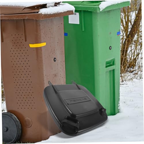 BESTYASH Plastic Garbage Can Lid Replacement Waste Bin Cover for Kitchen and Outdoor Use Fits Standard Trash Bins Prevents Easy to Use