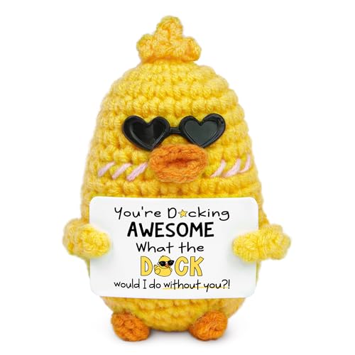 Birthday Gifts for Her Women - Inspirational Duck Positive Crochet-Thank You Appreciation...