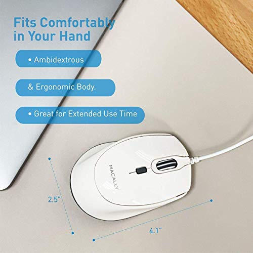 Macally USB C Wired Mouse and an Ultra Slim USB C Wired Keyboard, Simplistic Accessories for New MacBooks