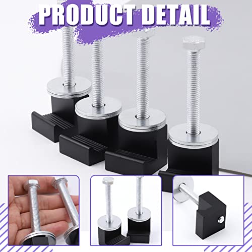 Swpeet 4 Sets Universal Truck Tool Box Mounting Kit, Aluminum Alloy J Hooks Crossover With Screws And Washers Assortment Kit, Tie Downs Upgraded Pickup Truck Tool Box Fixing Supplies For Crossover Tool Box #TOP4