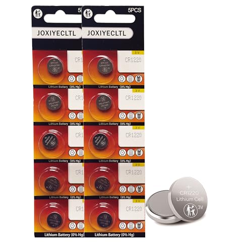 JOXIYECLTL CR1220 3V Lithium Button Cell Battery (10 Pack)