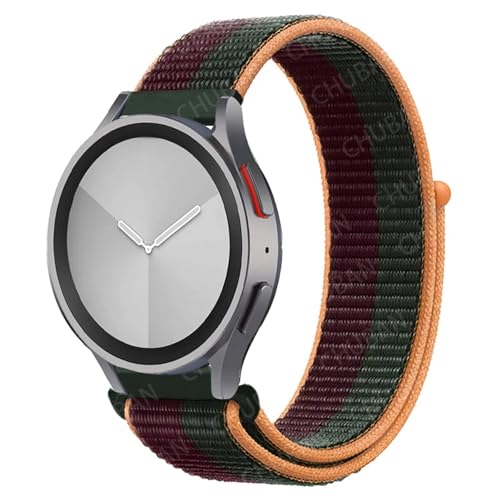 Bracelet nylon sport 20mm Pinewood Green pour courir avec Galaxy Watch 5 et 6