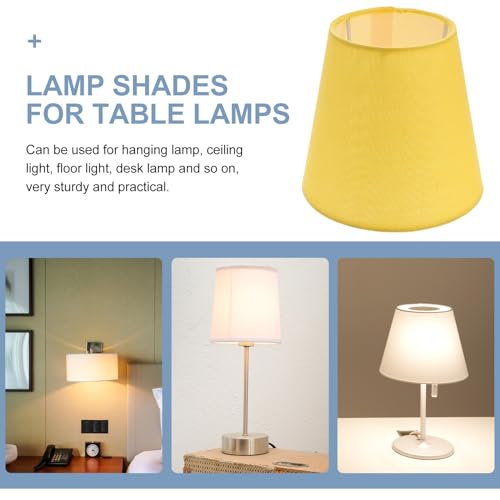 Image of Angoily Macaron Fabric Lamp Shade Hanging Ceiling Cover for Chandelier Light Weight Easy to Install Softens Bright Light for Home Decoration